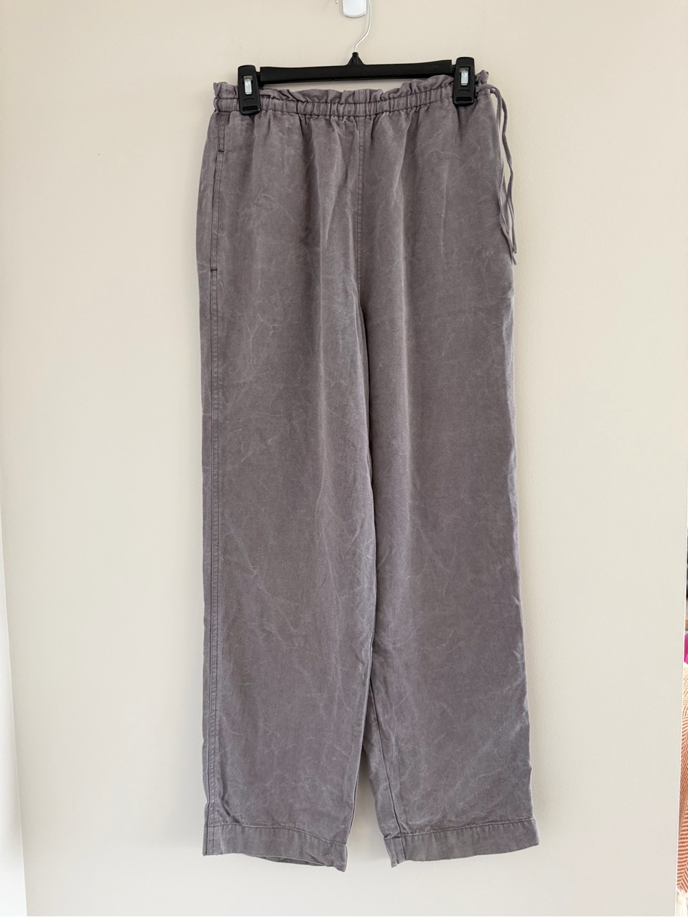 J Jill Gray Lyocell Wide Leg Pants Elastic Waist Casual Lounge Minimalist Small - Picture 3 of 8